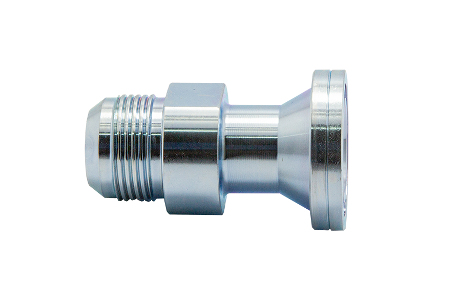 Code 61 Flange x JIC Male- 90˚ Long Drop