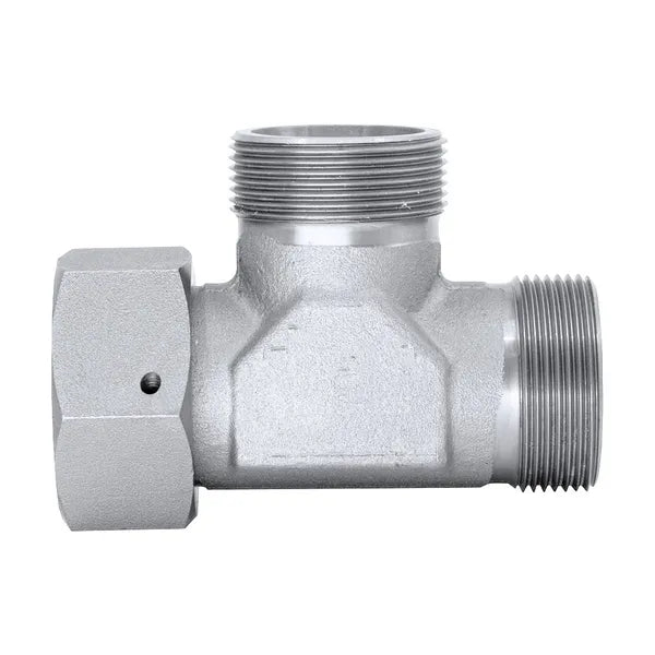 Metric Tube Female Swivel x Metric Tube Male Run Tee