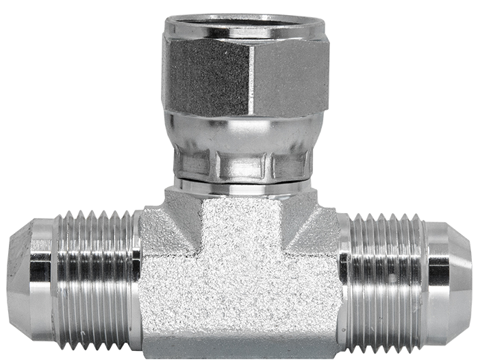JIC Male x JIC Male x JIC Female Swivel - Branch Tee
